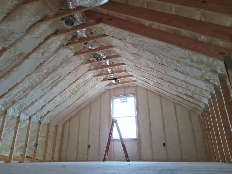 Spray foam roofing application for Crawl Space Insulation project in Gray